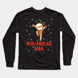 Christmas Ninjabread Man Funny Gingerbread Long Sleeve T-Shirt